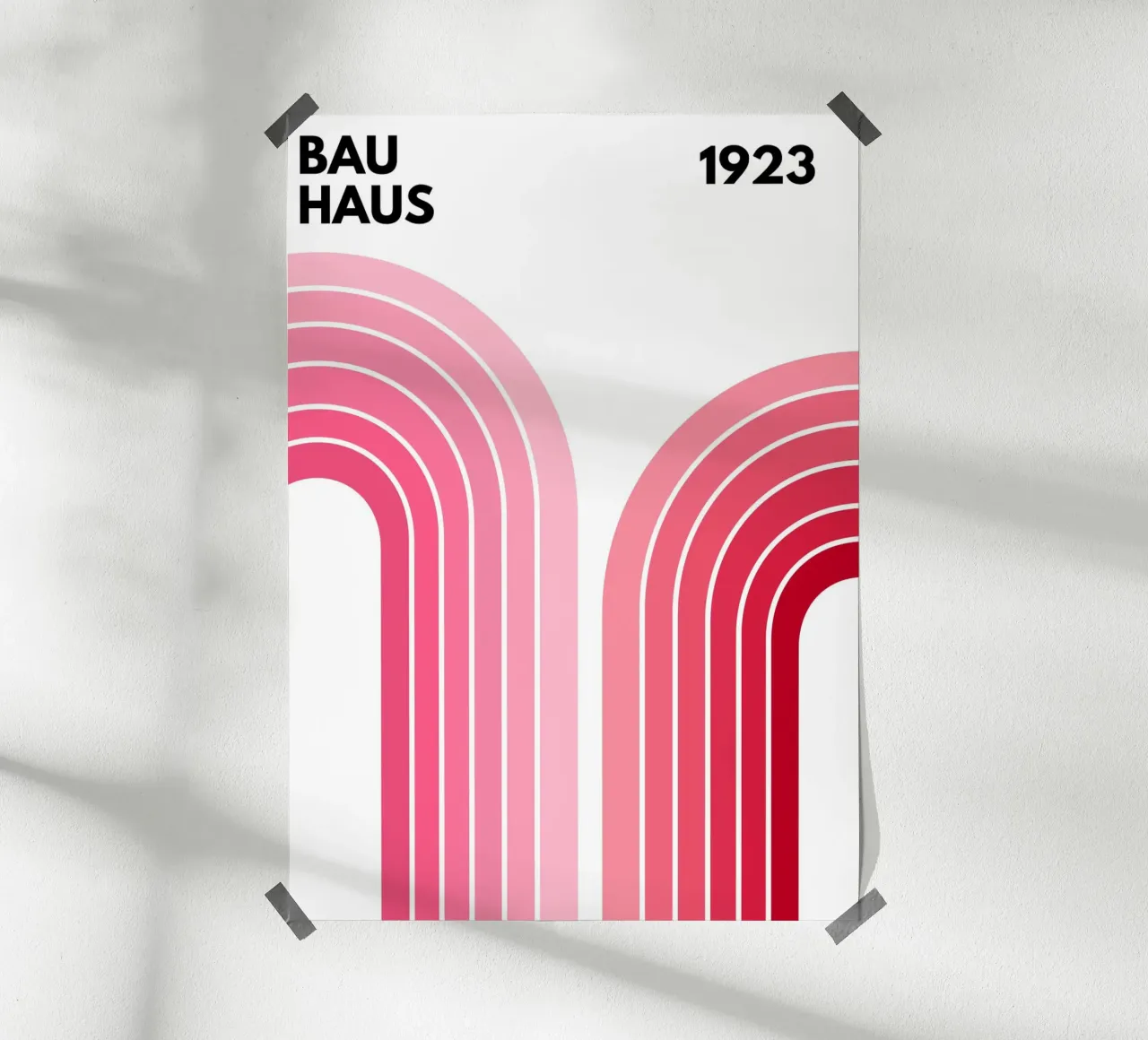 Arco di design Bauhaus poster con telaio in alluminio da pdigitalprints
