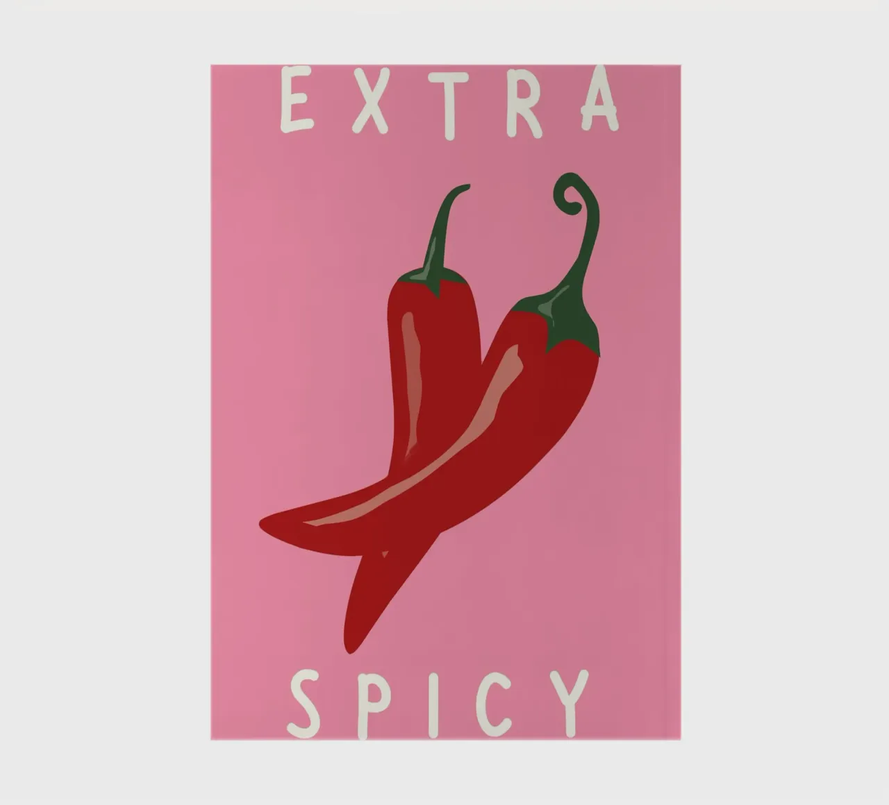 Extra Spicy Art Print notebook by pdigitalprints