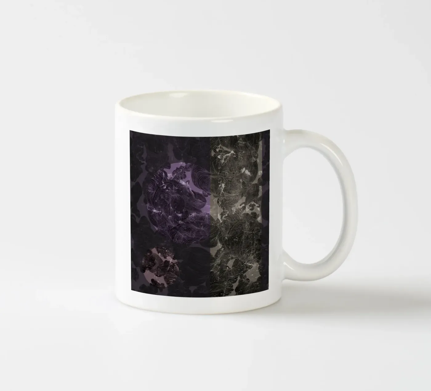 violet flame ceramic mug by Giulio Iurissevich