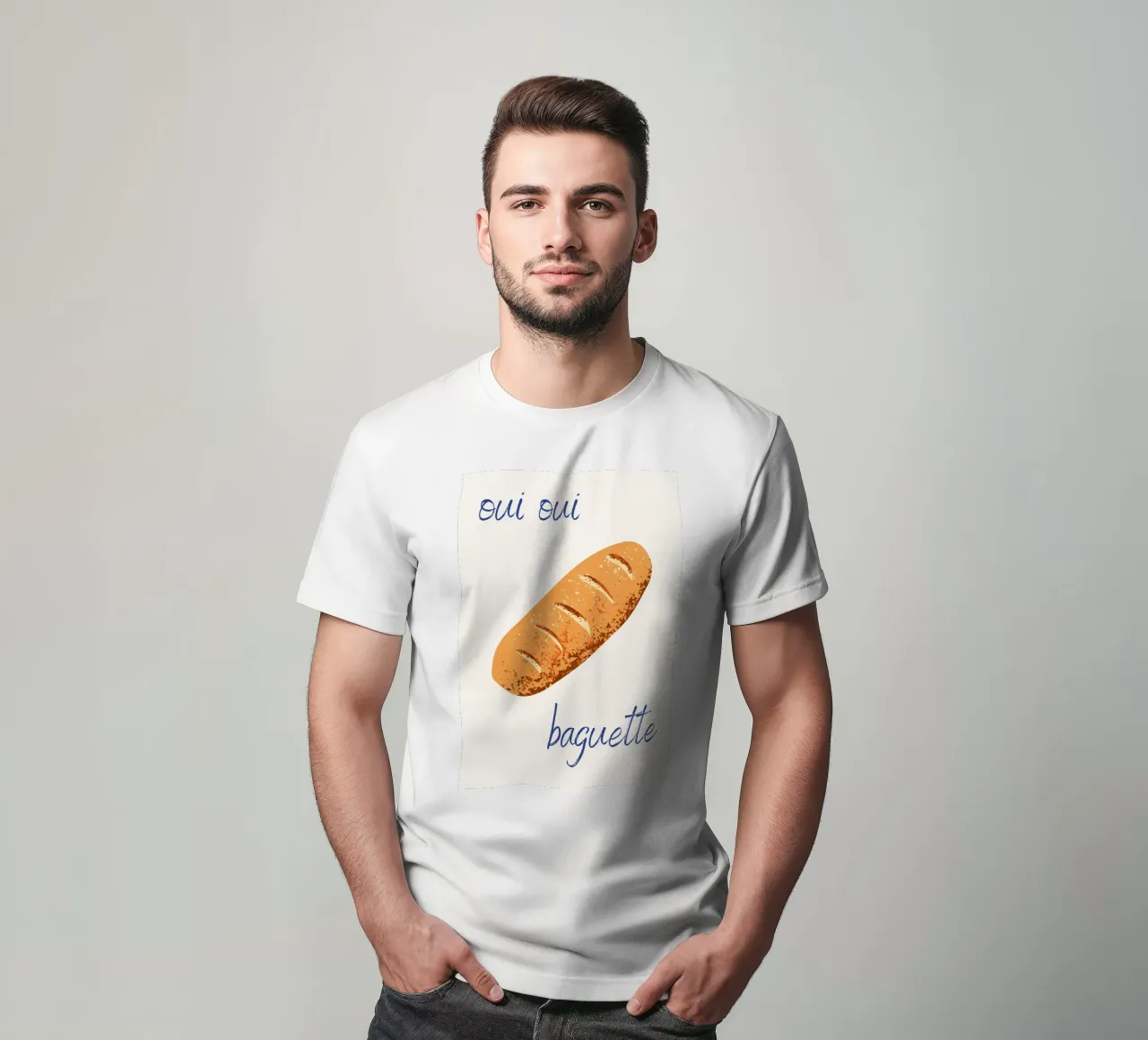 Oui Oui Baguette t-shirt da pdigitalprints