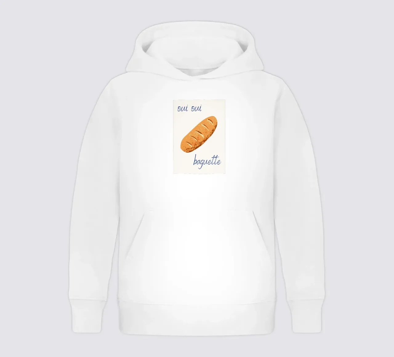 Oui Oui Baguette felpa bambino con cappuccio da pdigitalprints