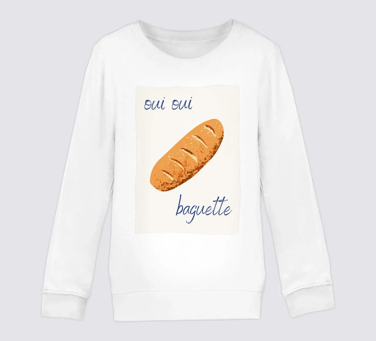 Oui Oui Baguette kids sweatshirt by pdigitalprints