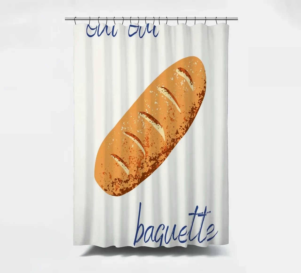 Oui Oui Baguette tenda da doccia da pdigitalprints