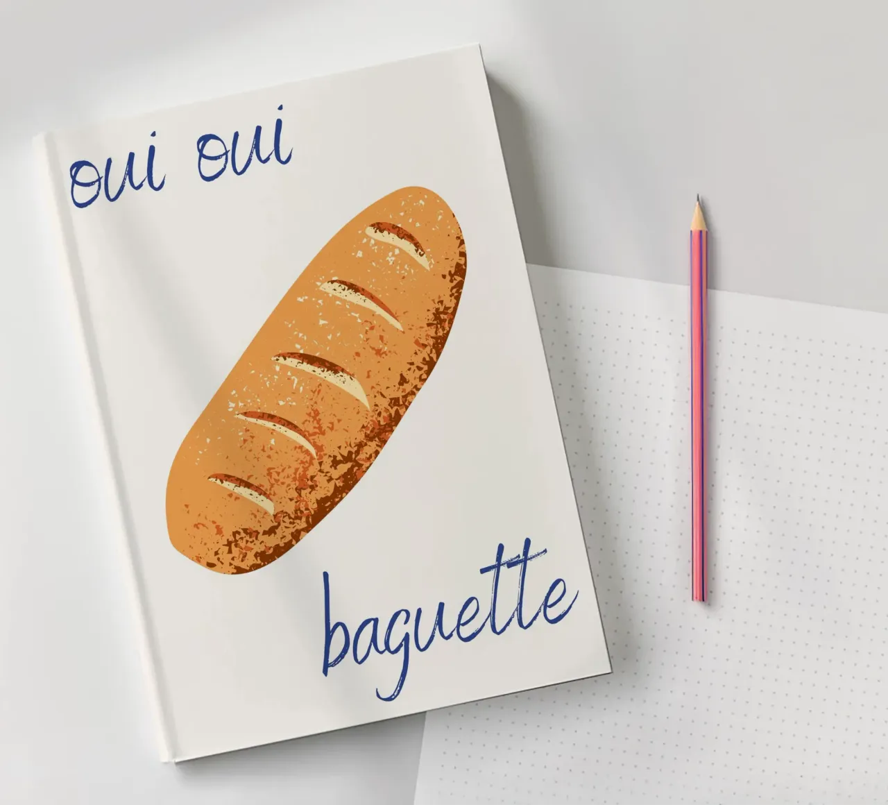 Oui Oui Baguette notebook by pdigitalprints