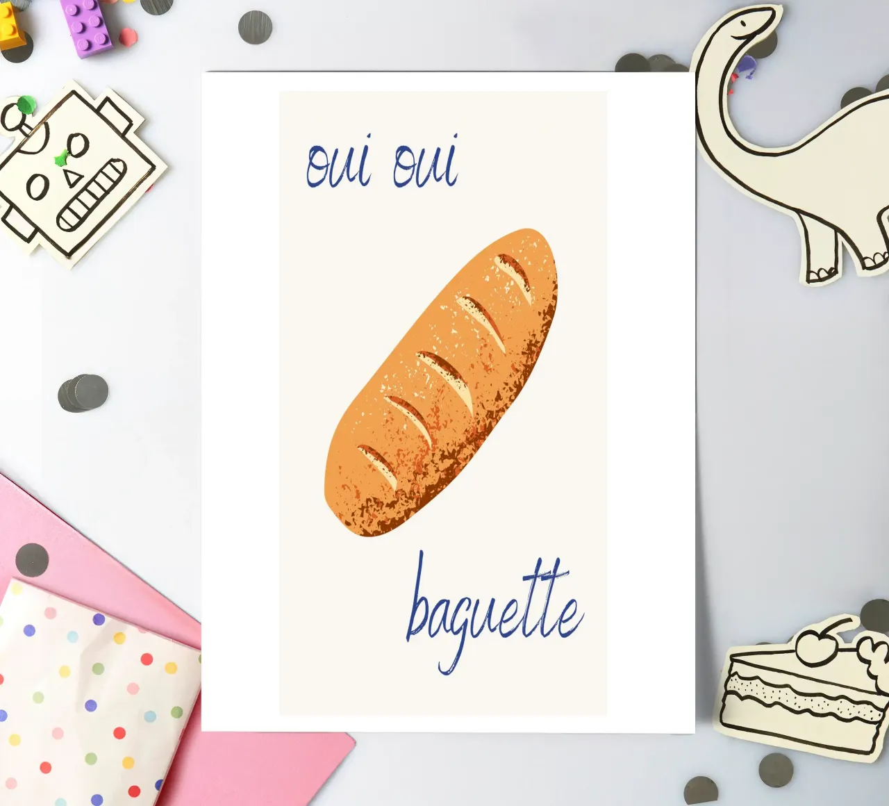 Oui Oui Baguette foglio adesivo da pdigitalprints