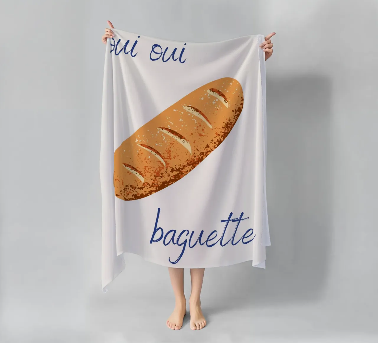 Oui Oui Baguette Strandtuch von pdigitalprints