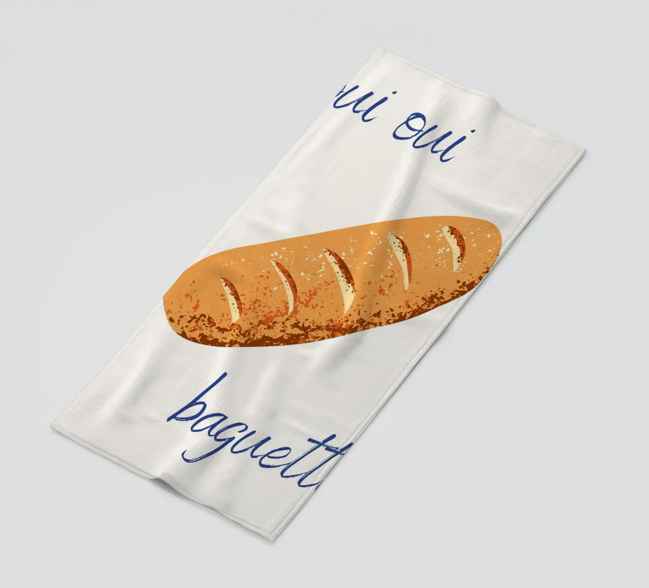 Oui Oui Baguette Strandtuch von pdigitalprints
