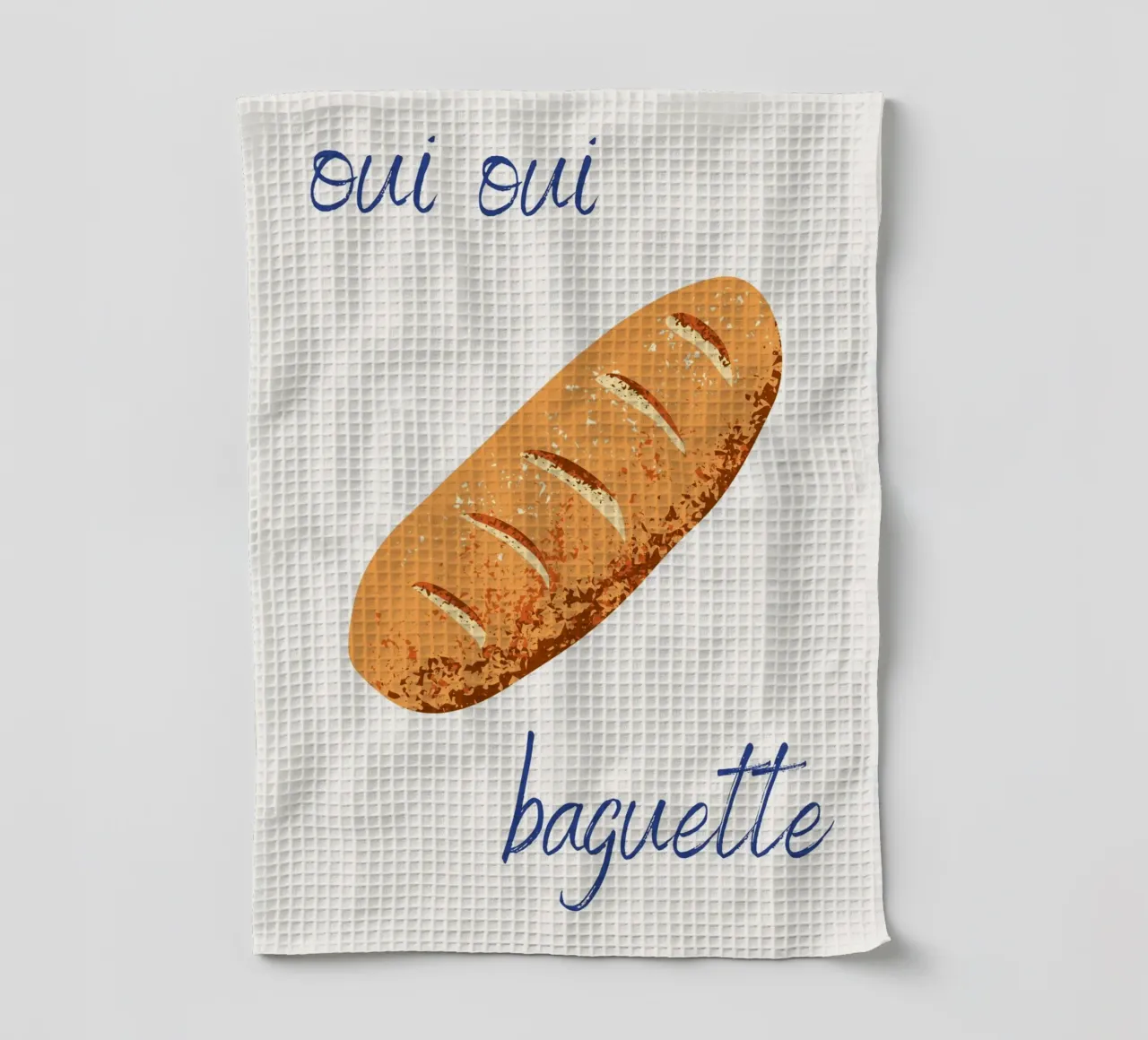 Oui Oui Baguette tea towel by pdigitalprints