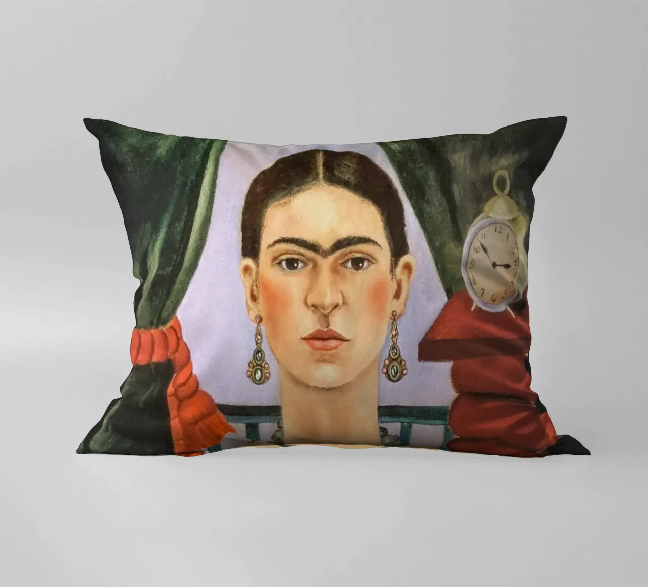 Ritratto Frida Kahlo, il tempo vola cuscino da Carinaprint