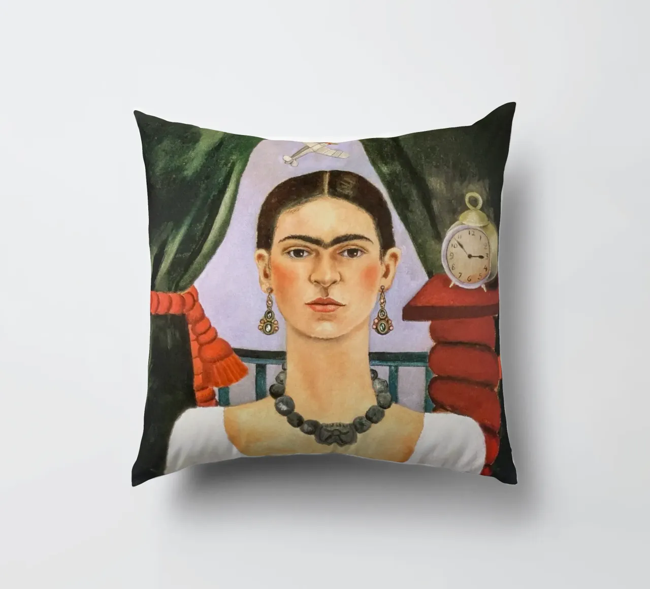 Ritratto Frida Kahlo, il tempo vola cuscino da Carinaprint