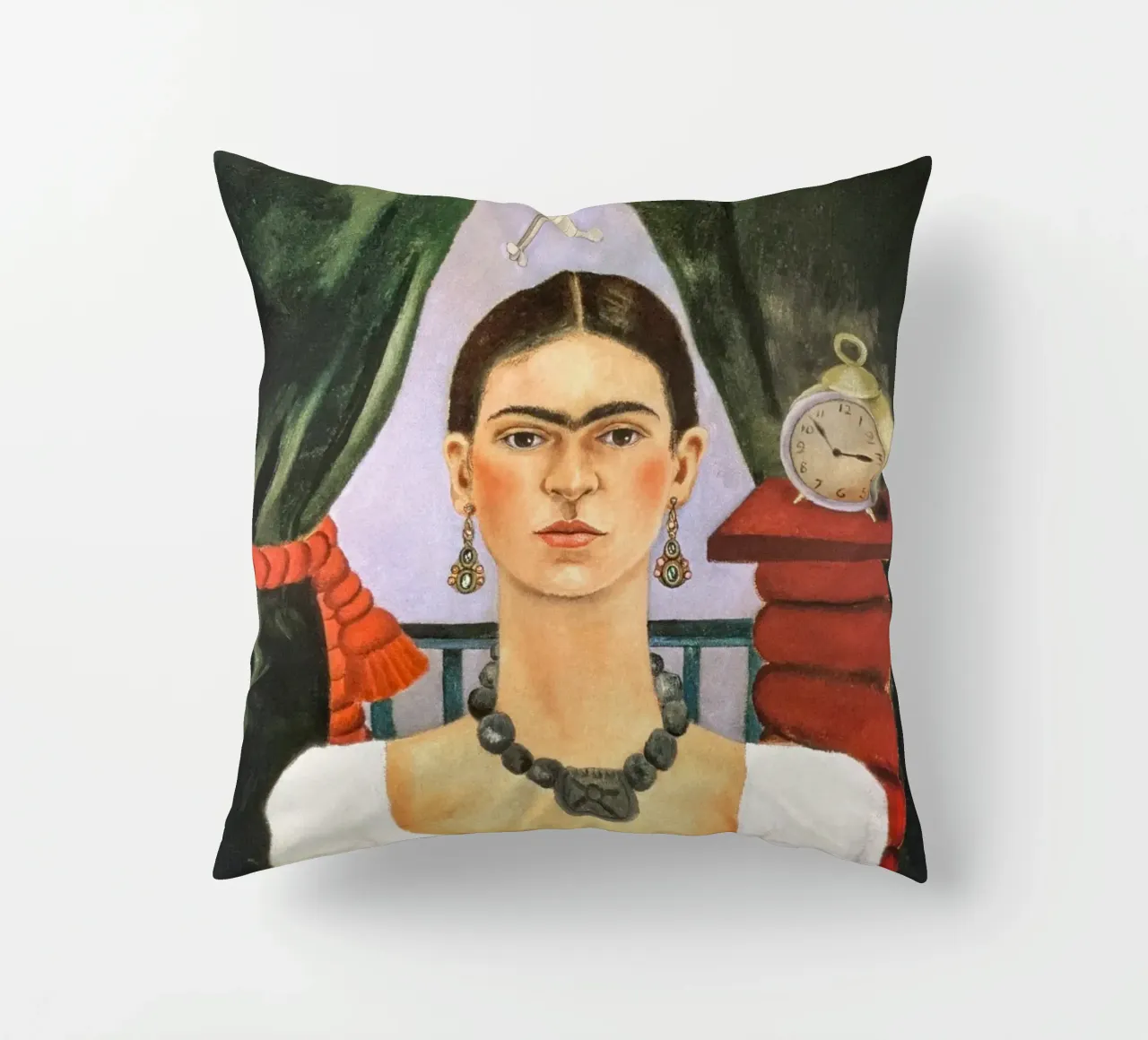 Ritratto Frida Kahlo, il tempo vola cuscino da Carinaprint
