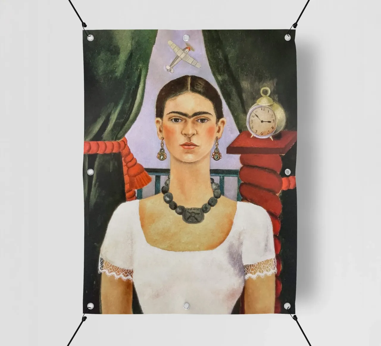 Ritratto Frida Kahlo, il tempo vola telo in pvc da Carinaprint