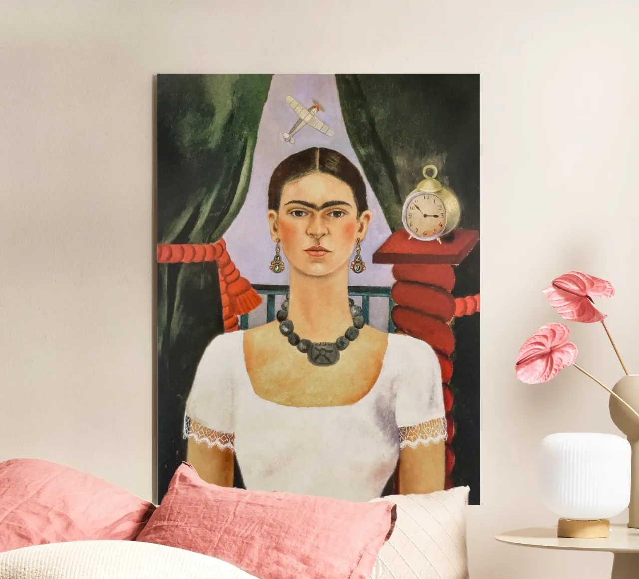 Ritratto Frida Kahlo, il tempo vola alluminio dibond da Carinaprint
