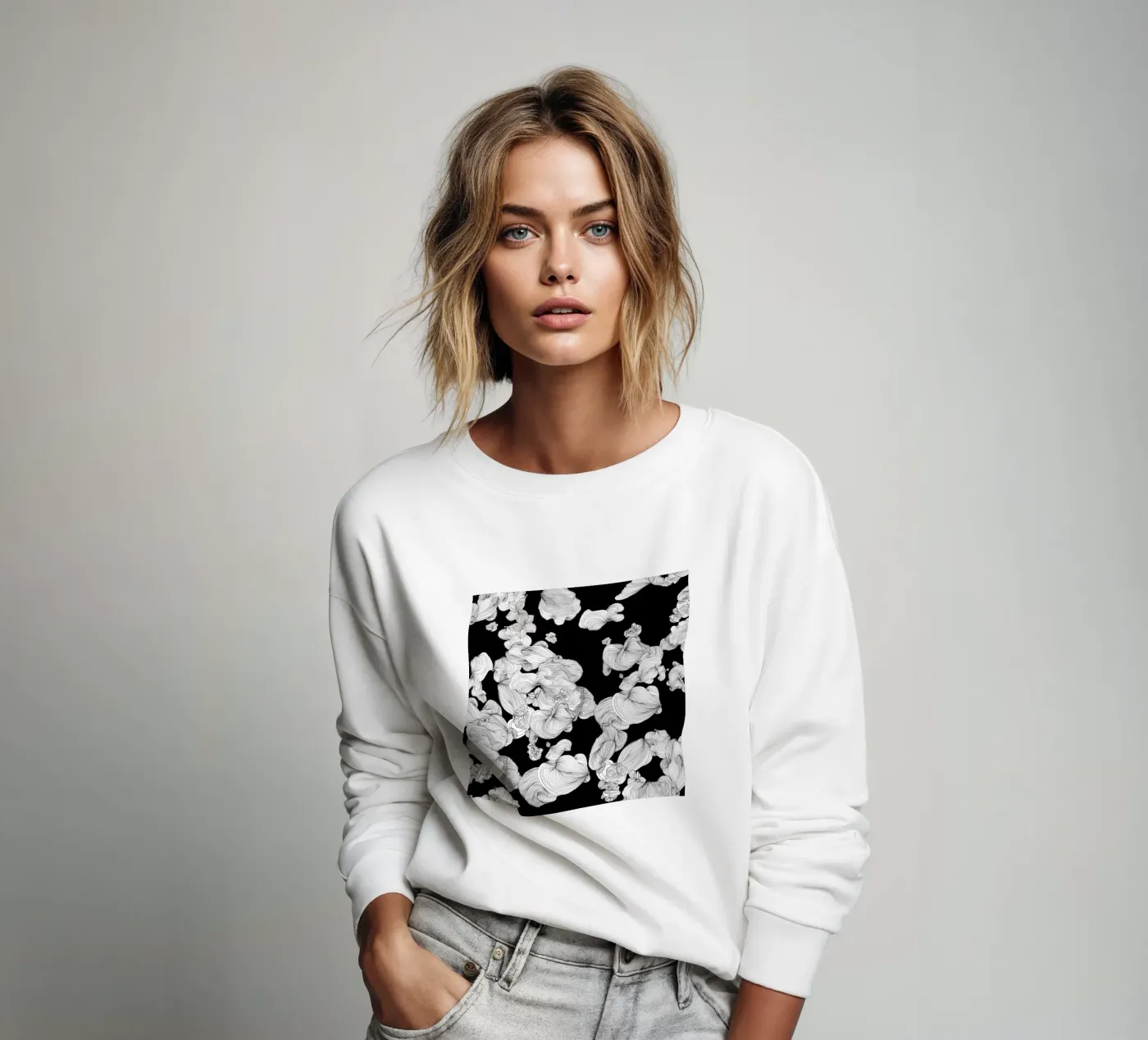 cloud bubbles sweatshirt by Giulio Iurissevich