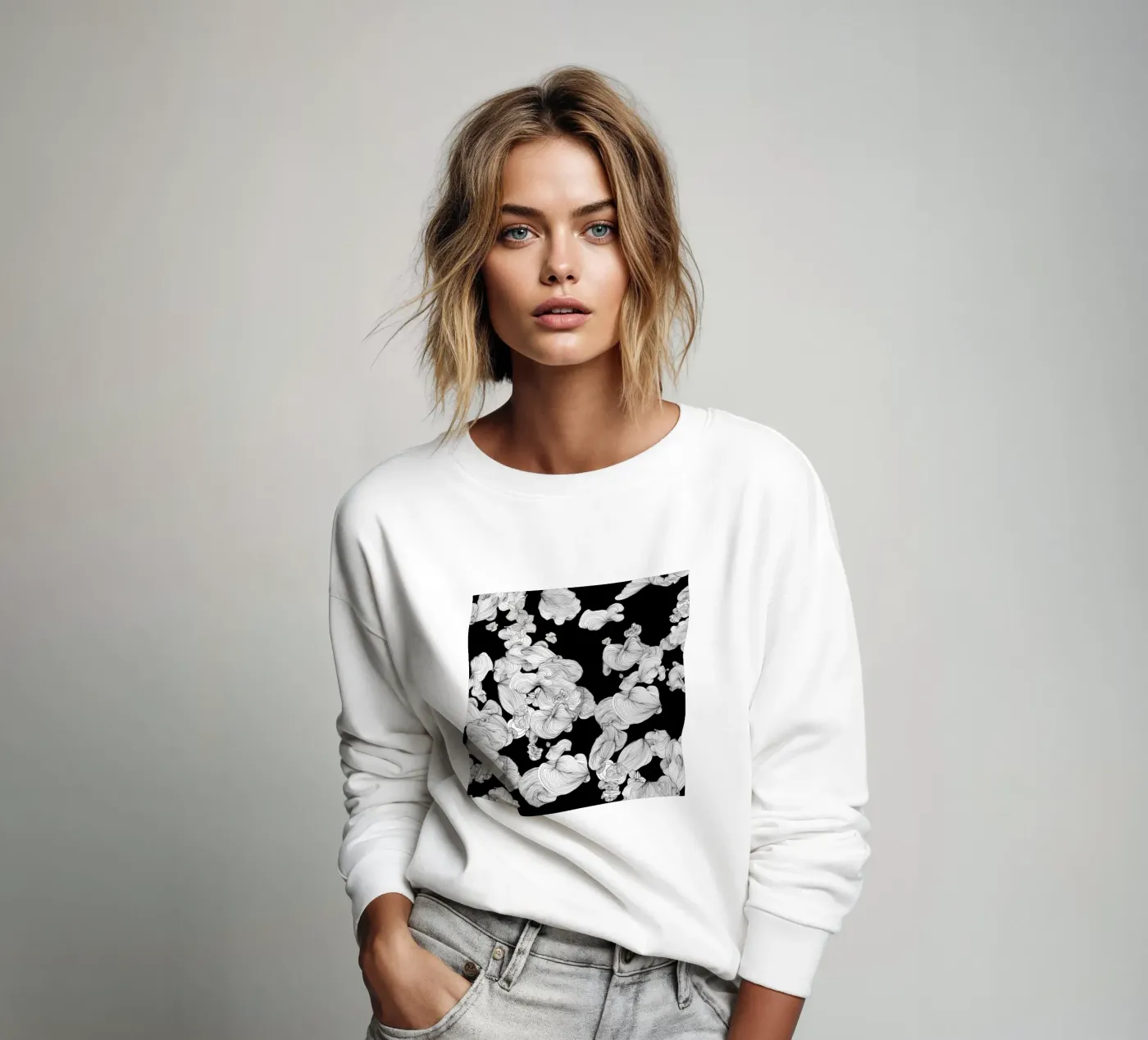 cloud bubbles sweatshirt by Giulio Iurissevich
