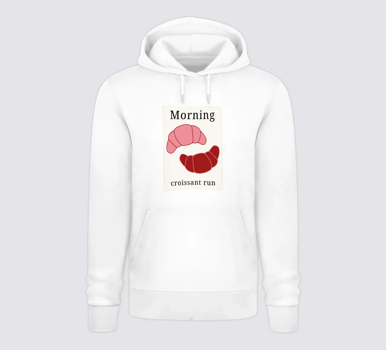 Corsa dei croissant del mattino felpa con cappuccio da pdigitalprints