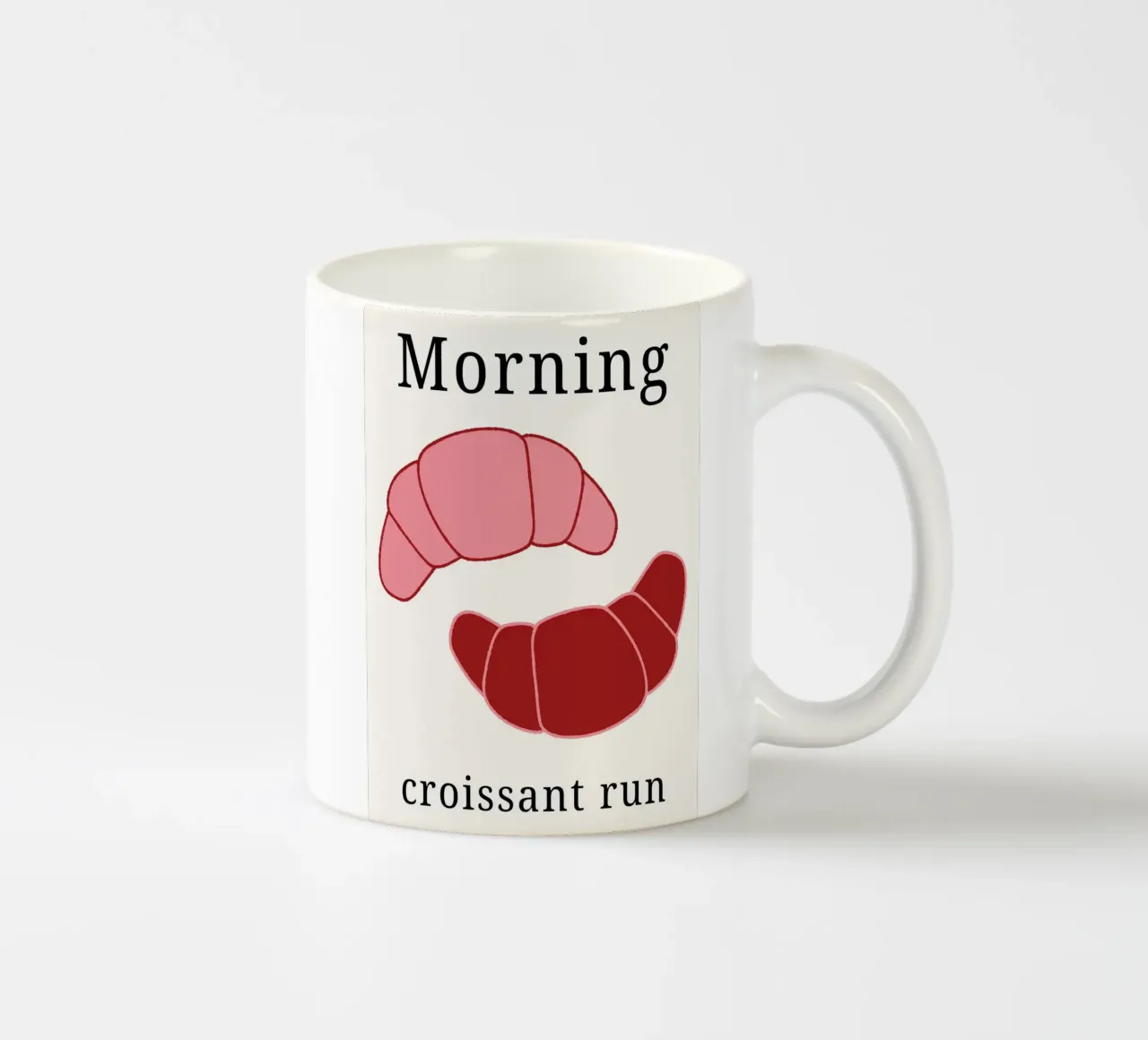 Corsa dei croissant del mattino tazza in ceramica da pdigitalprints