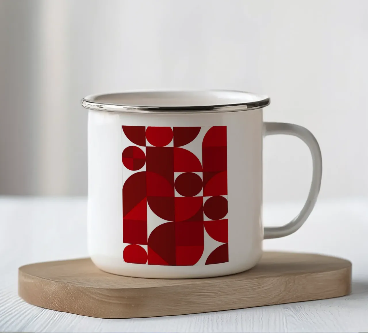Bauhaus Motivo geometrico tazza in smalto da pdigitalprints