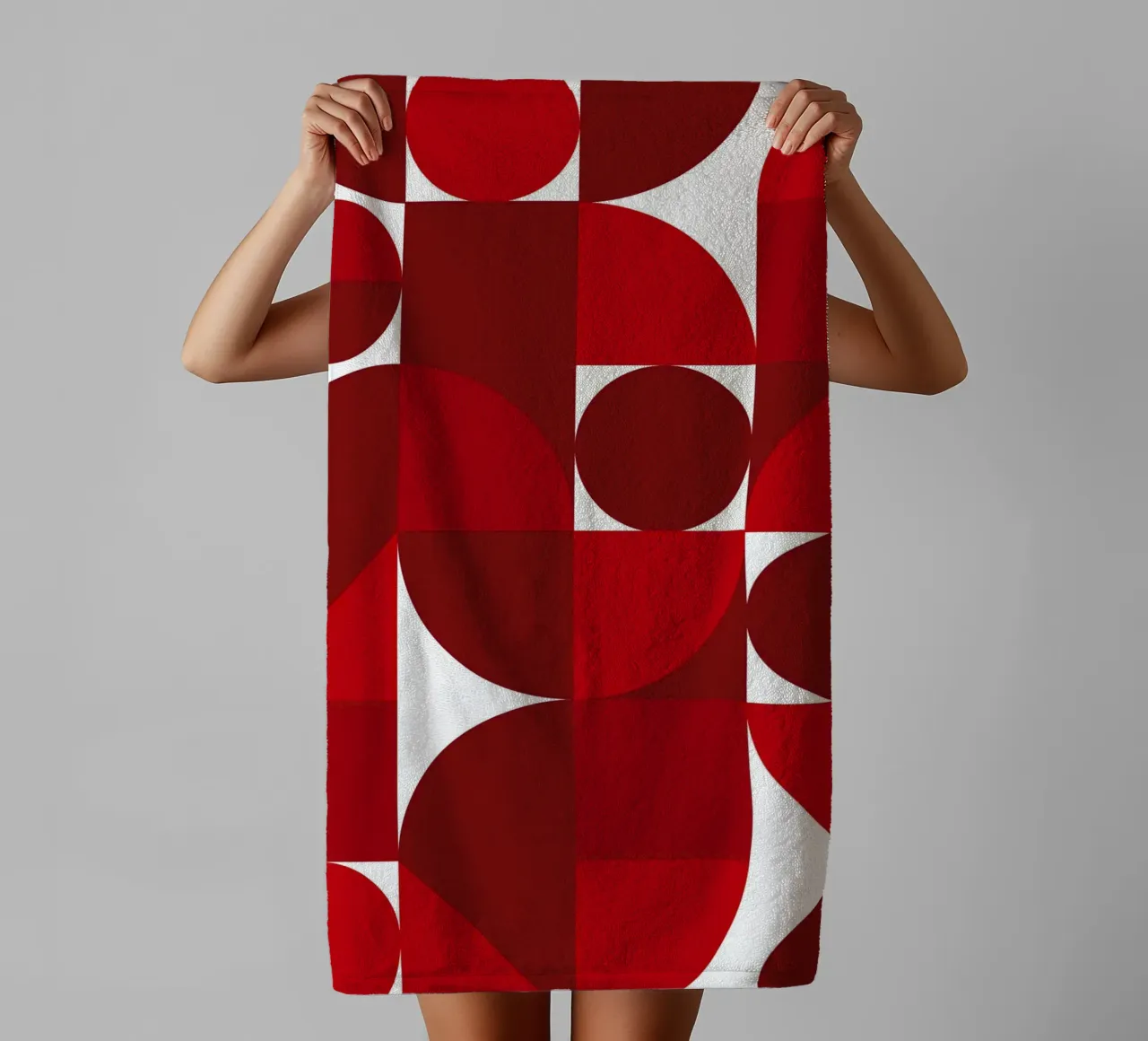 Bauhaus Geometric pattern towel by pdigitalprints