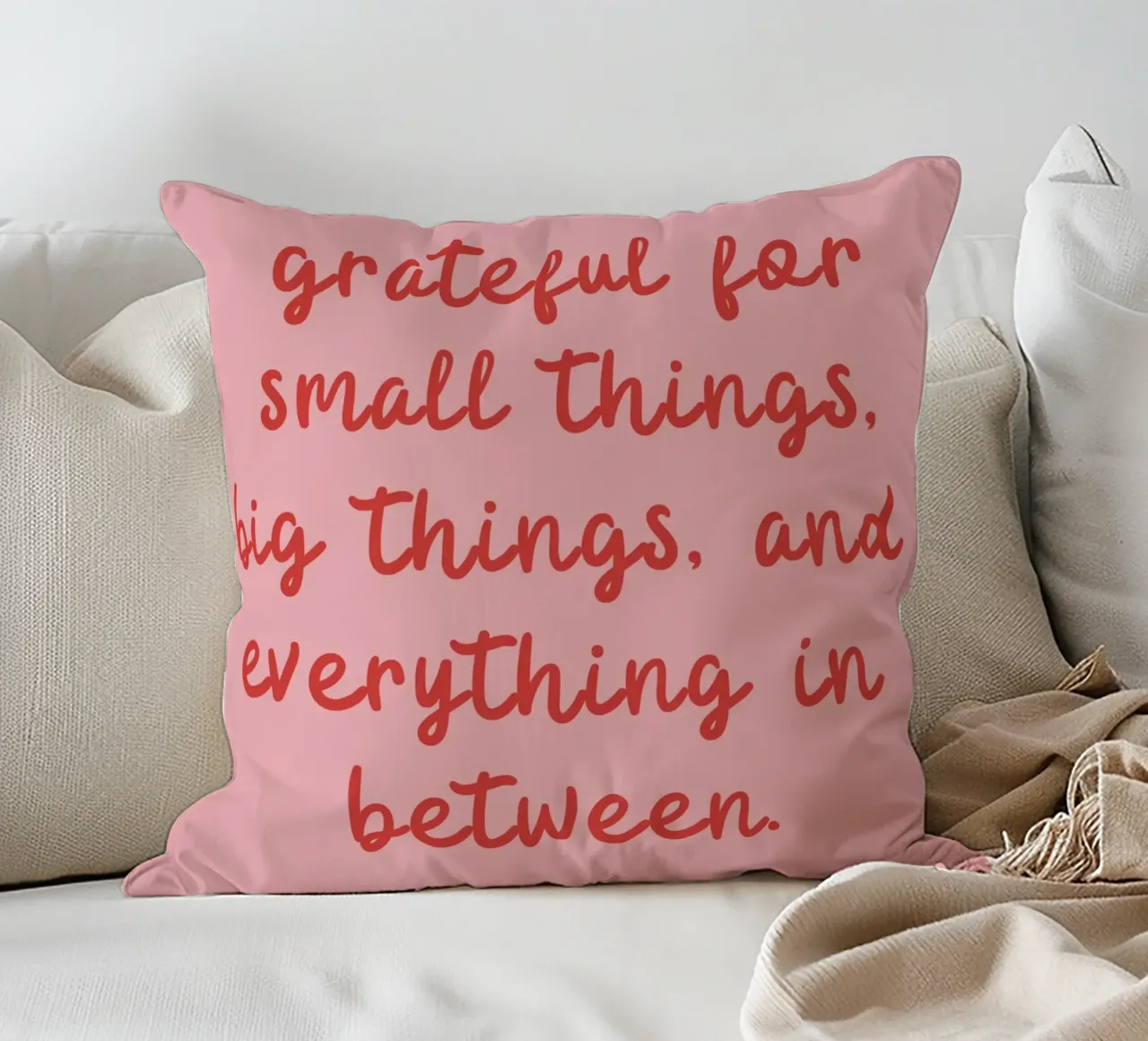 Grati per le piccole cose cuscino da pdigitalprints