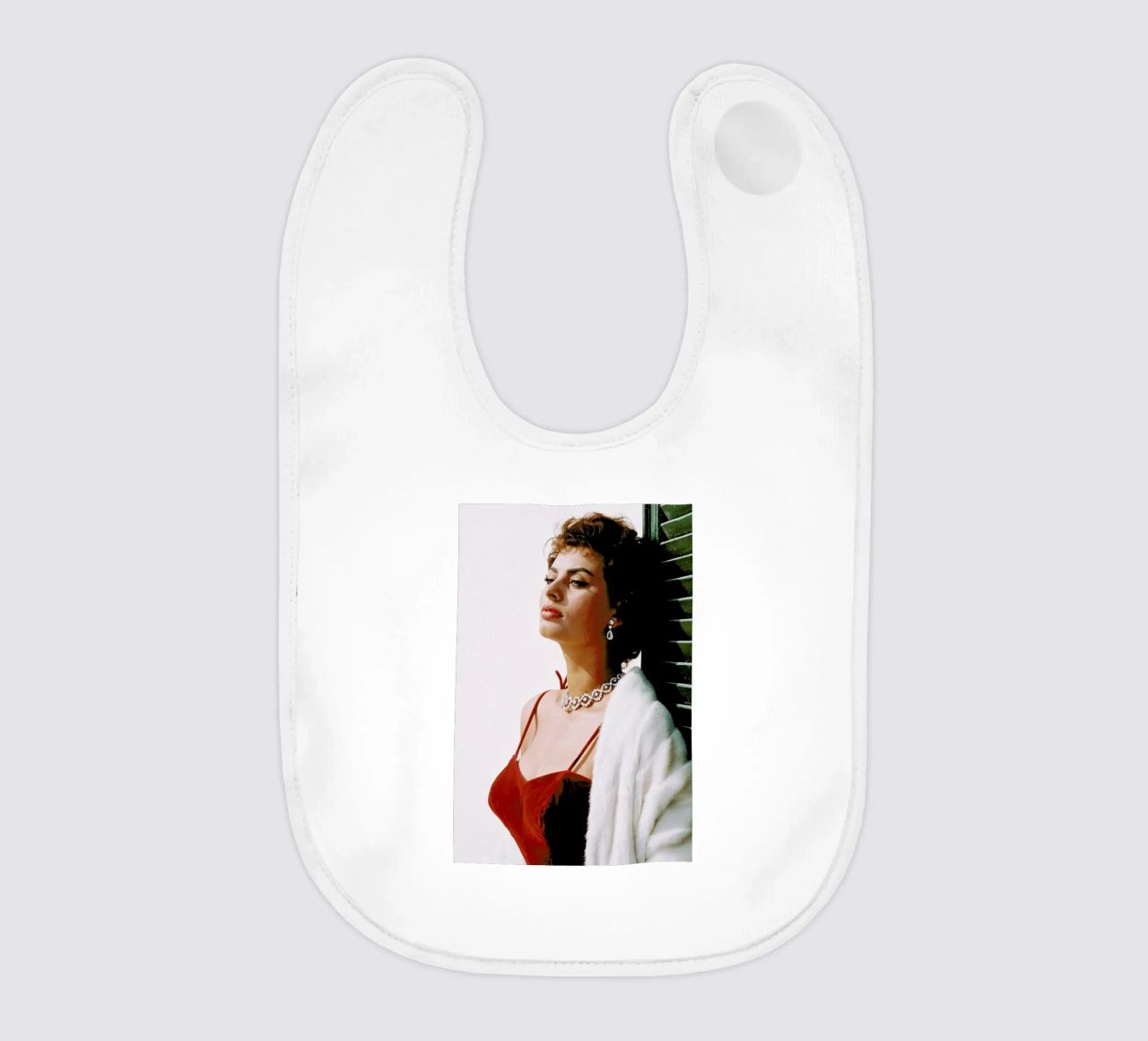Sophia Loren in Red babero de Gallery Print and Art Limited