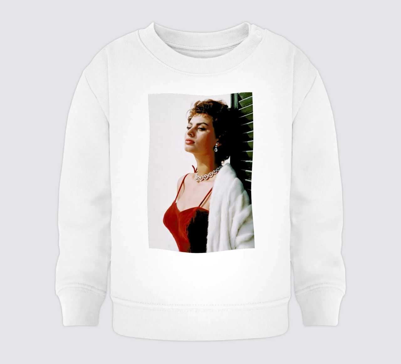 Sophia Loren in Red sudadera de bebé de Gallery Print and Art Limited