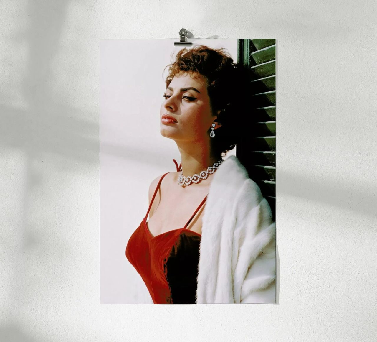 Sophia Loren in Red hahnemühle de Gallery Print and Art Limited