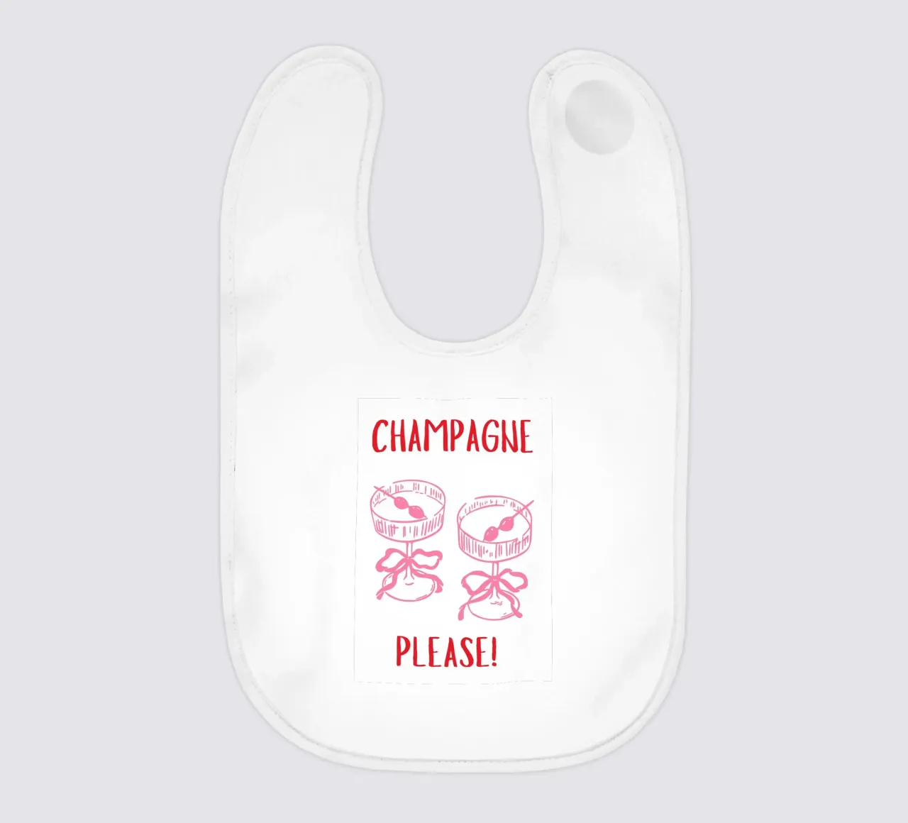Champagne per favore bavaglino da pdigitalprints