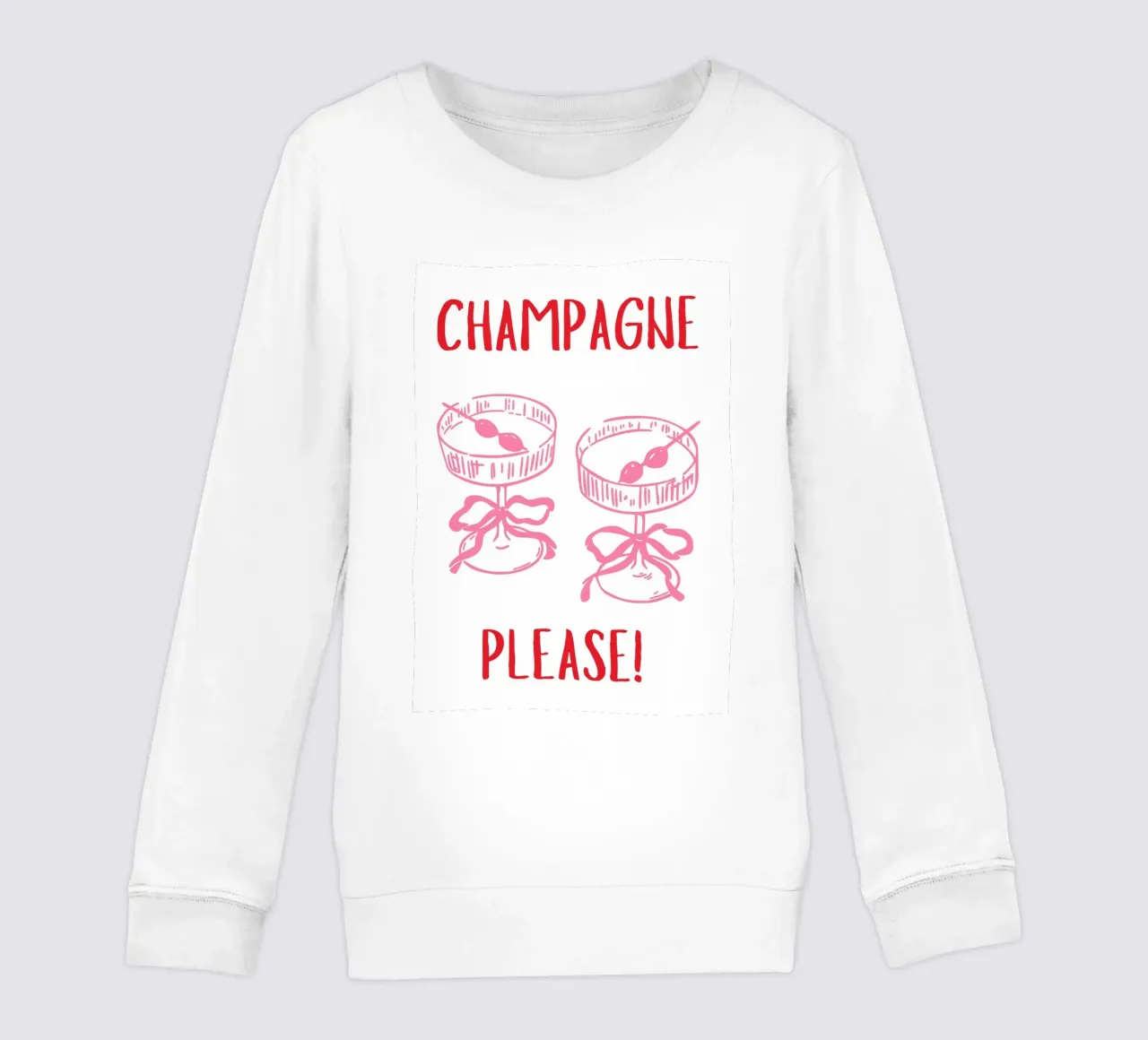 Champagne per favore felpa bambino da pdigitalprints