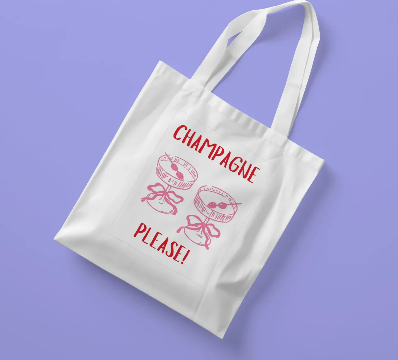 Champagne per favore borsa in juta da pdigitalprints