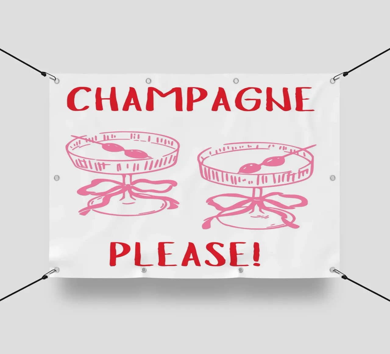 Champagne per favore telo in pvc da pdigitalprints