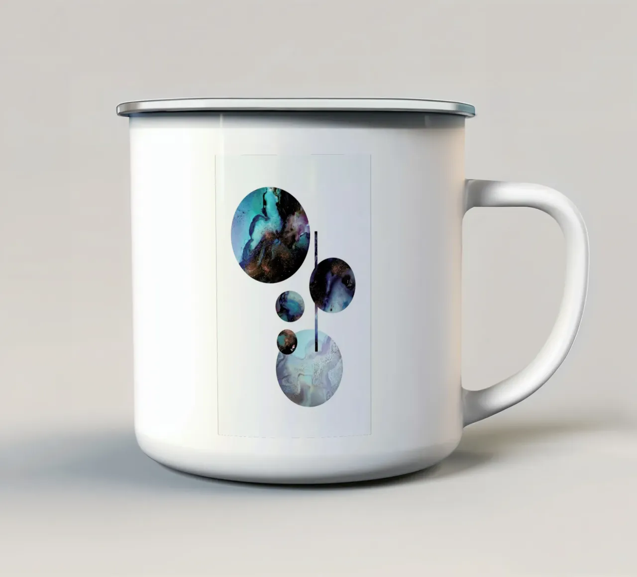 Rashid enamel mug by Larissa van der Laan