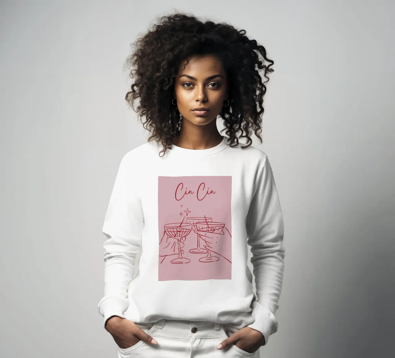Cin Cin sweatshirt van pdigitalprints
