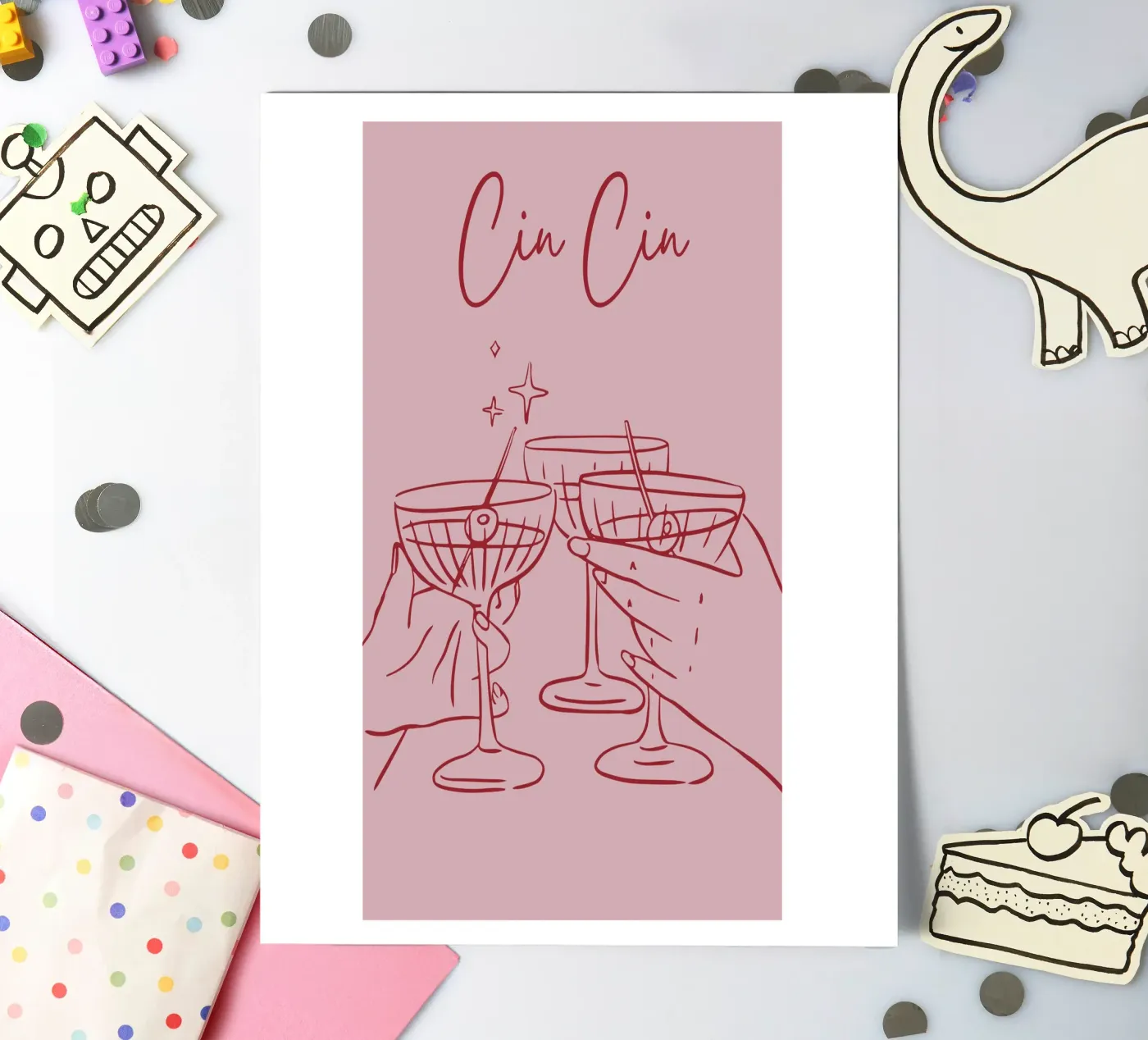 Cin Cin sticker sheet by pdigitalprints
