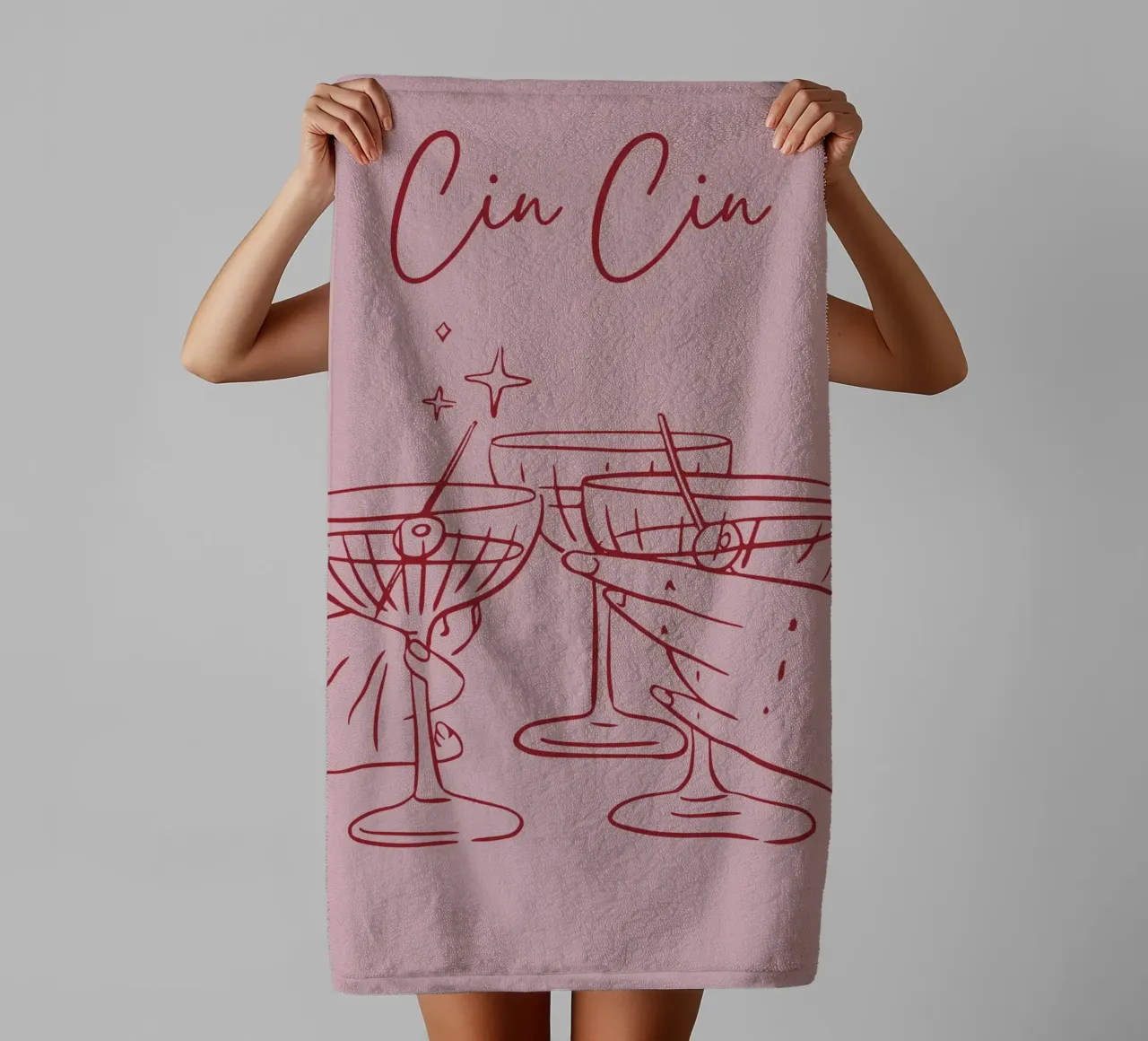 Cin Cin asciugamano da bagno da pdigitalprints