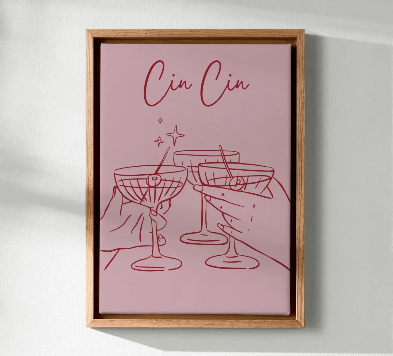 Cin Cin tela con Cornice a cassetta da pdigitalprints