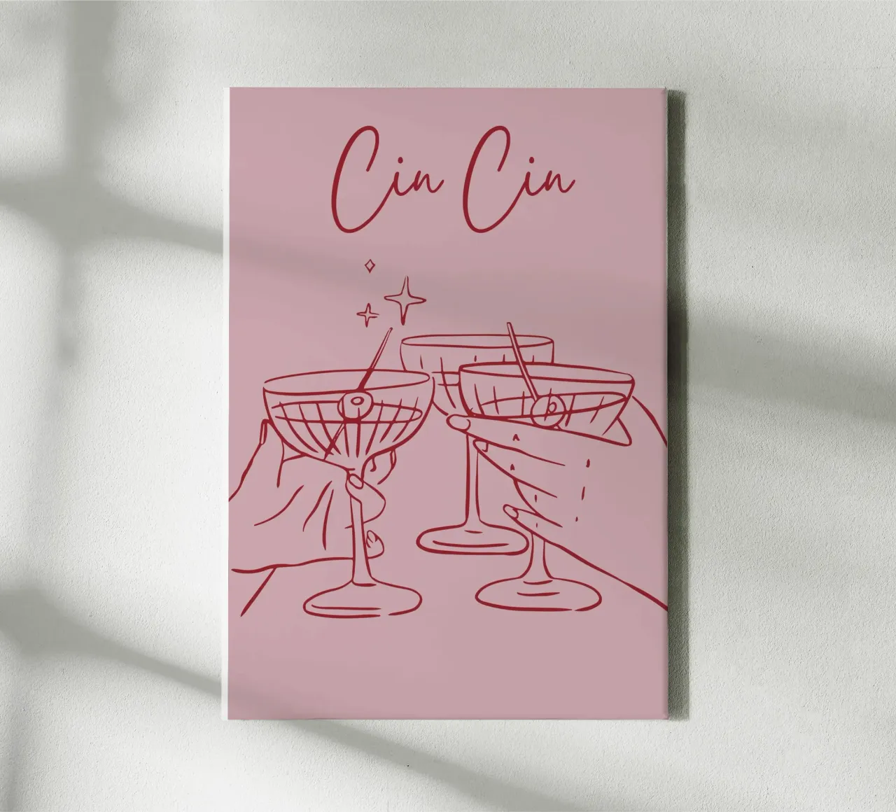 Cin Cin tela con Cornice a cassetta da pdigitalprints