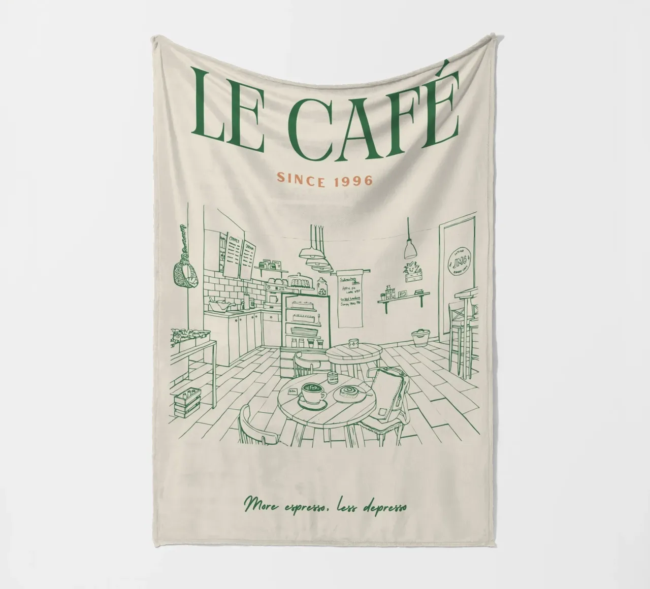Caffè d'epoca coperta in pile da pdigitalprints