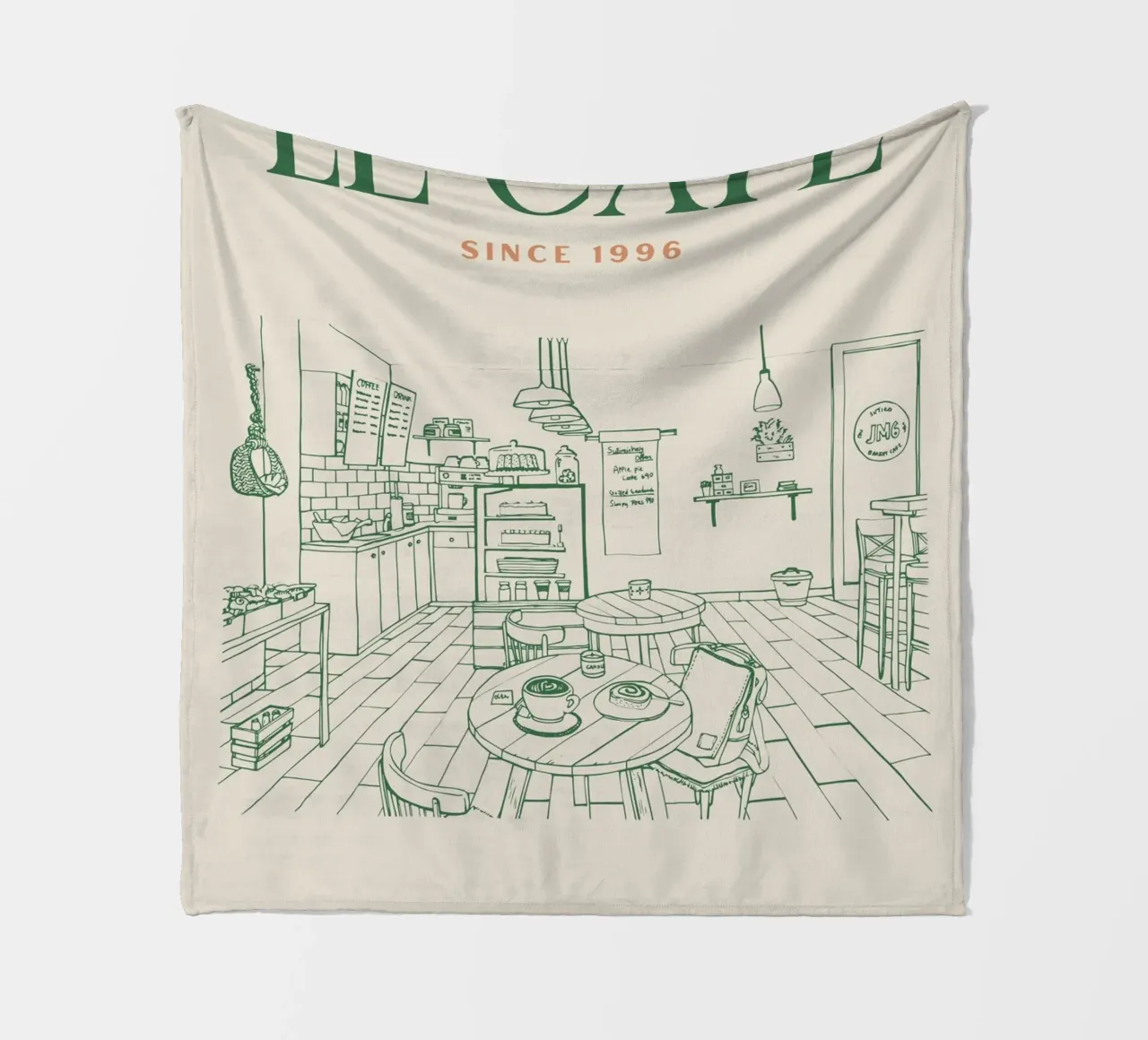 Caffè d'epoca coperta in pile da pdigitalprints
