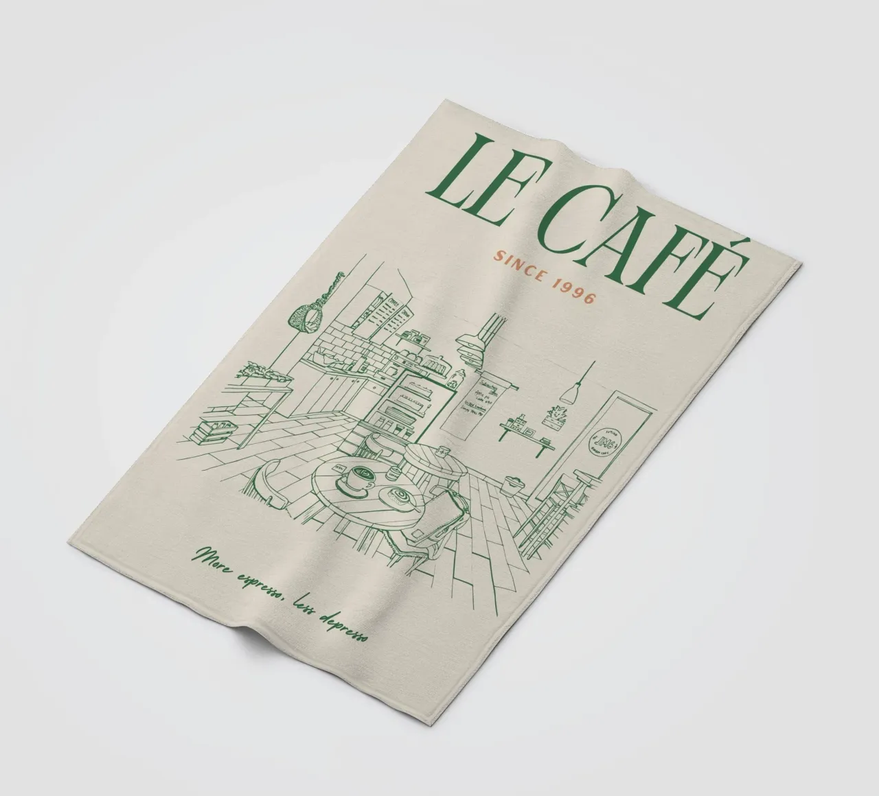 Caffè d'epoca coperta in pile da pdigitalprints