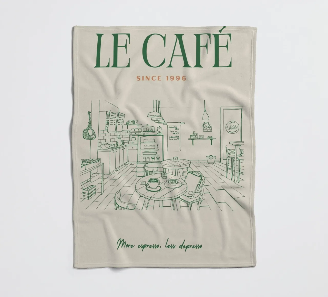 Caffè d'epoca coperta in pile da pdigitalprints