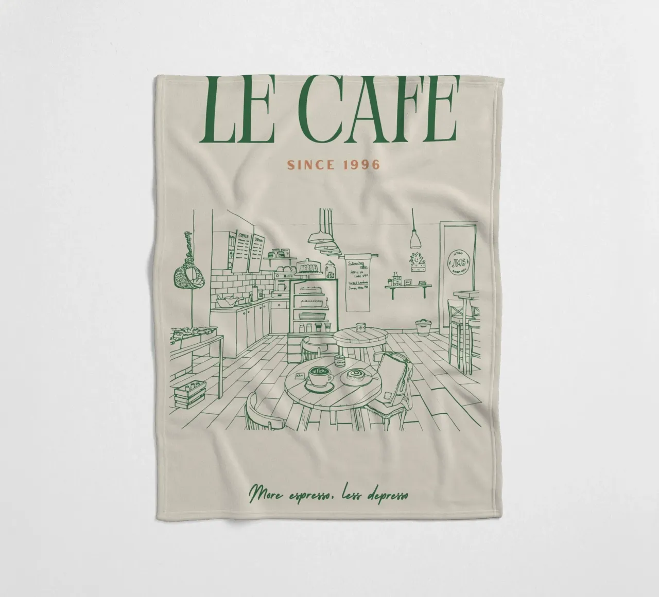 Caffè d'epoca coperta in pile da pdigitalprints