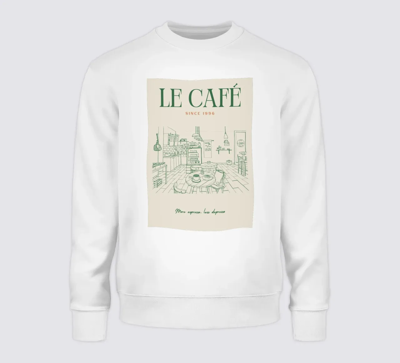 Vintage Café sweatshirt van pdigitalprints