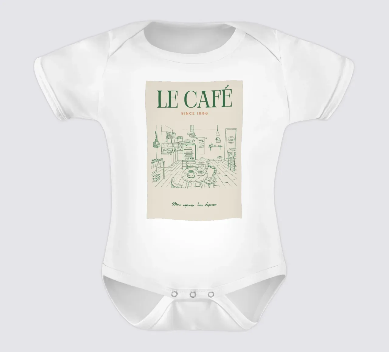 Caffè d'epoca body neonato maniche corte da pdigitalprints