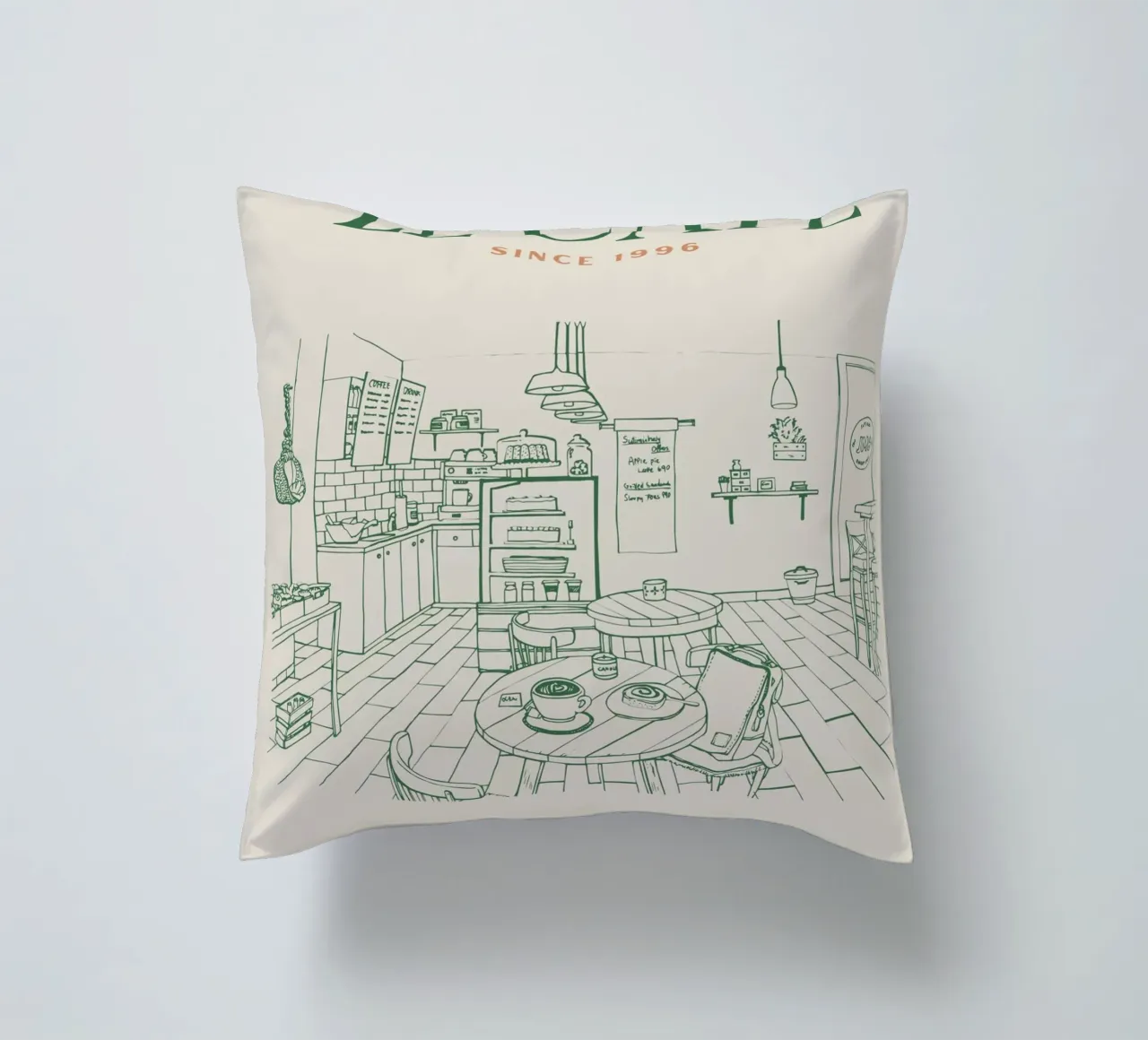 Caffè d'epoca cuscino da pdigitalprints