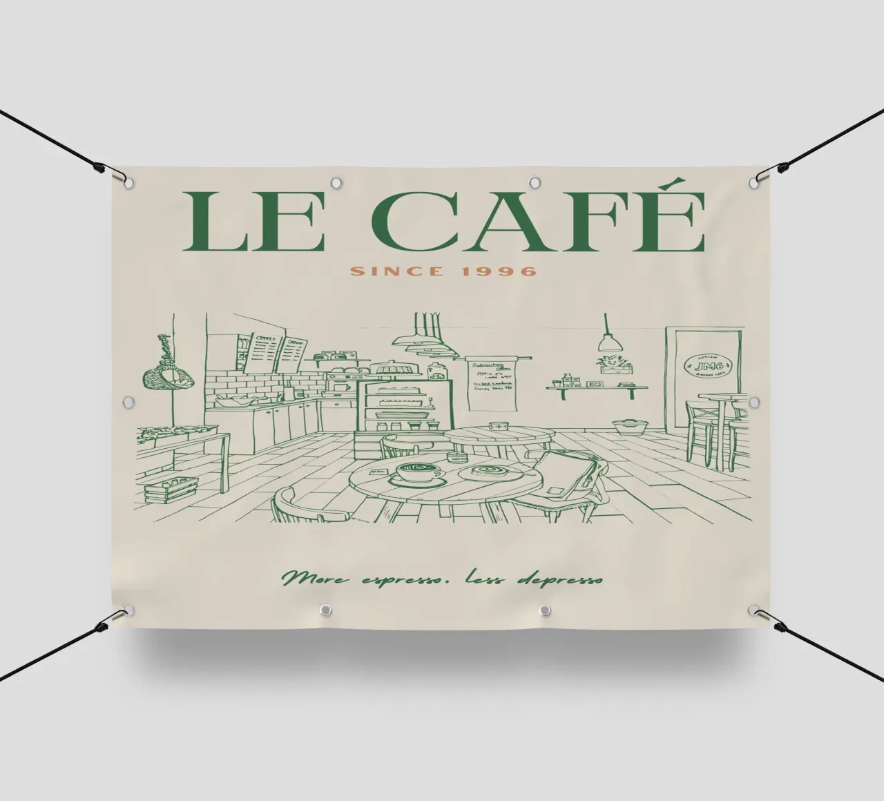 Caffè d'epoca telo in pvc da pdigitalprints
