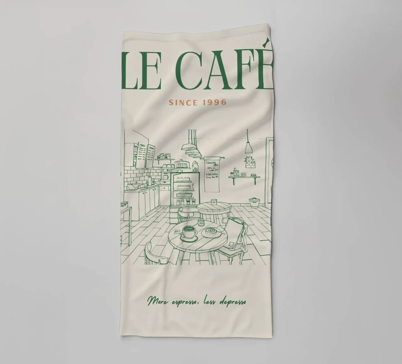 Caffè d'epoca asciugamano da bagno da pdigitalprints