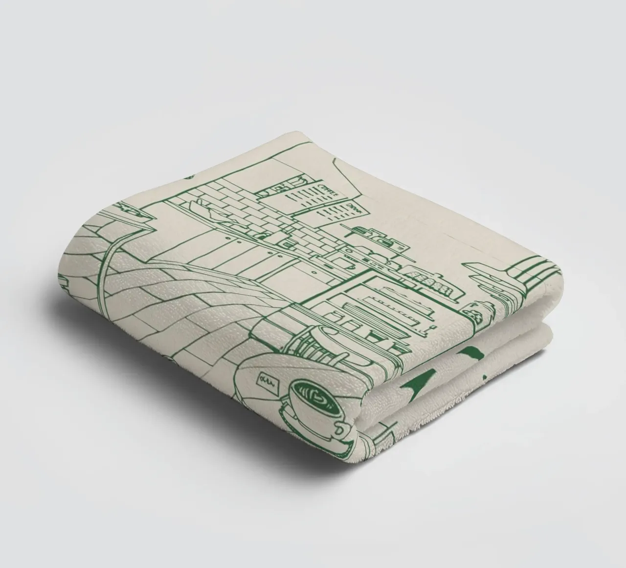 Caffè d'epoca asciugamano da bagno da pdigitalprints