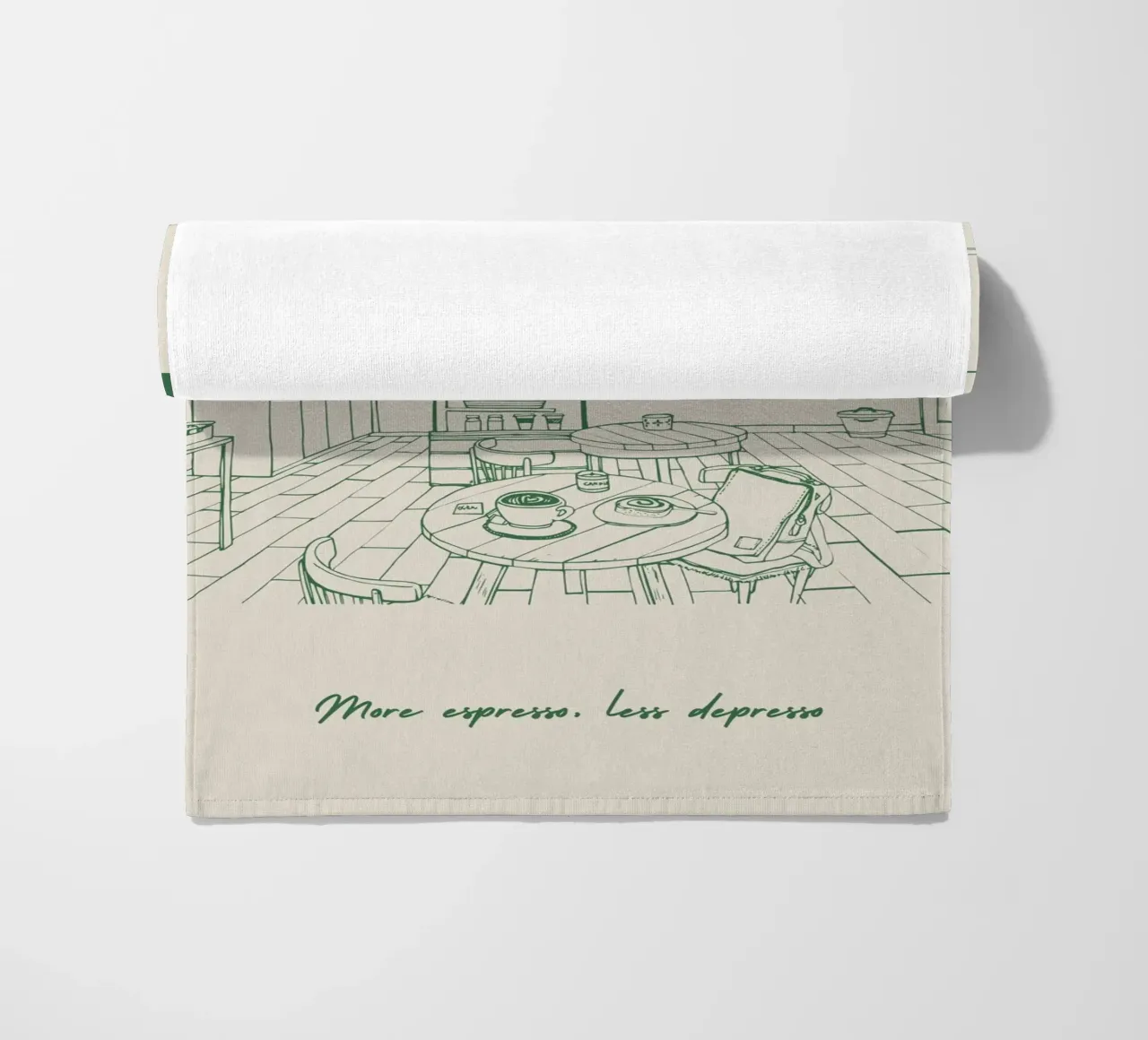 Caffè d'epoca telo mare da pdigitalprints