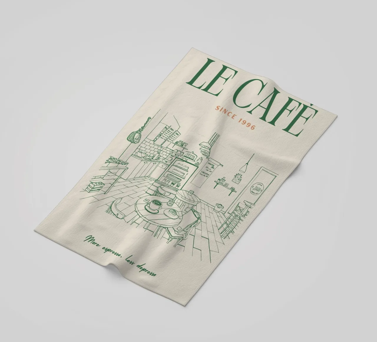 Caffè d'epoca telo mare da pdigitalprints